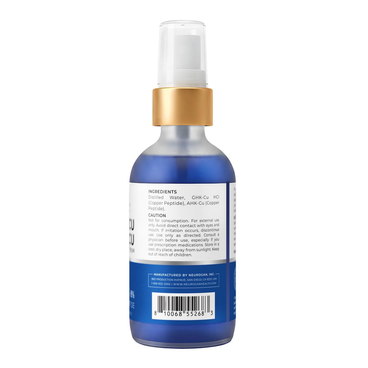 Neurogan spray nozzle close-up demonstrating even mist application