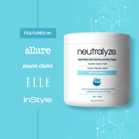 Neutralyze pad used on upper back after exercise showing acne maintenance