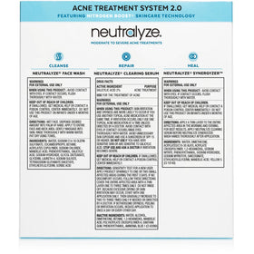 Neutralyze face wash pump close-up highlighting 2% salicylic acid and convenient dispenser benefit