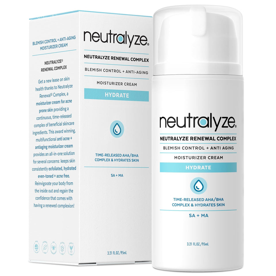 Neutralyze bottle front view shows clean label and clinical benefit