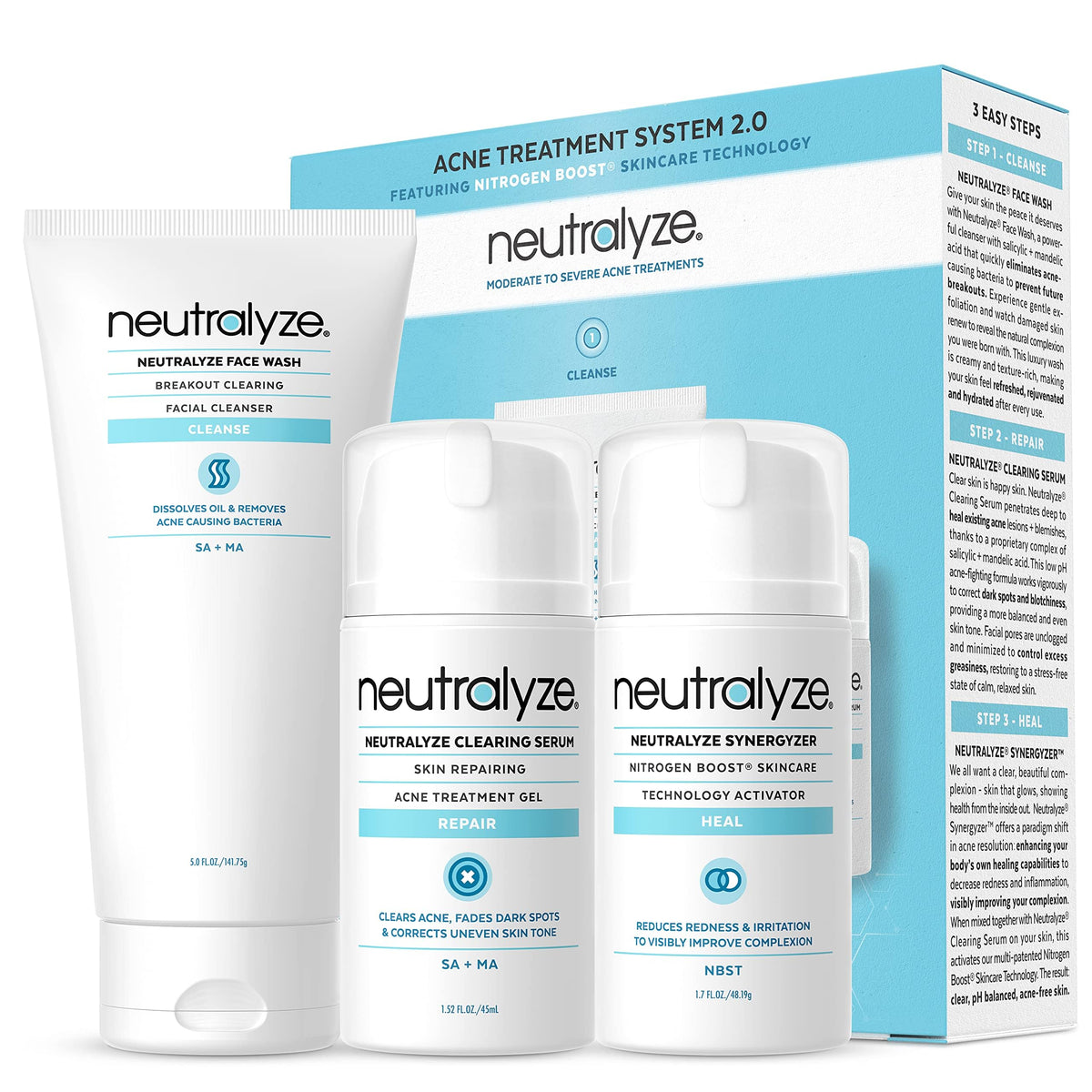 Neutralyze kit front packaging showing all three items and clear labeling for quick identification