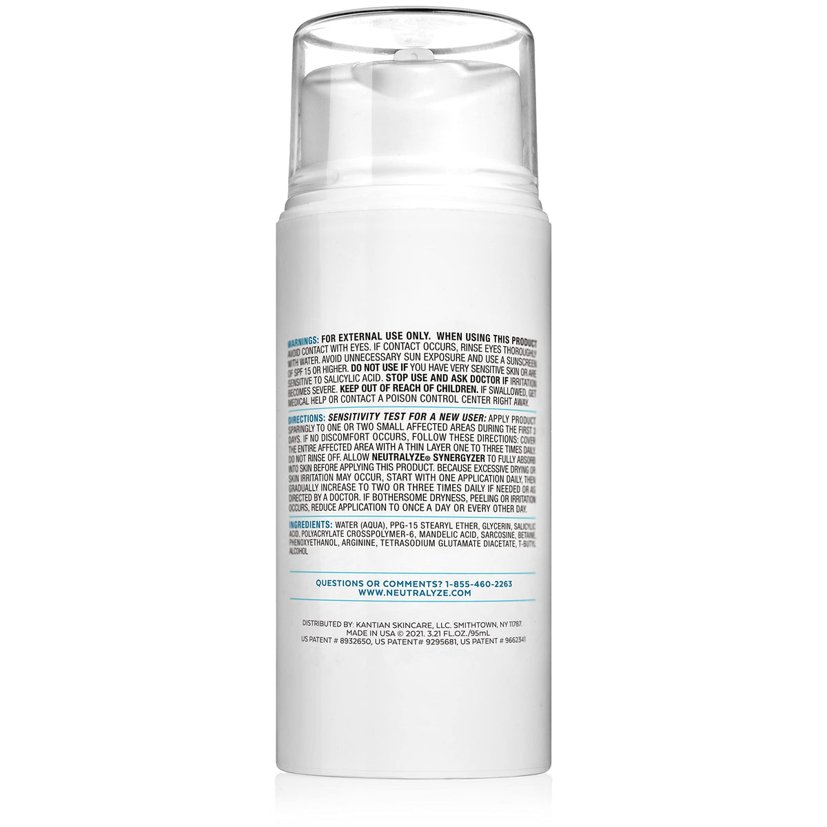 Neutralyze moisturizer texture close-up showing lightweight, non-greasy finish