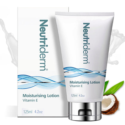 NEUTRIDERM front packaging showing tube and branding for daily hydration benefit