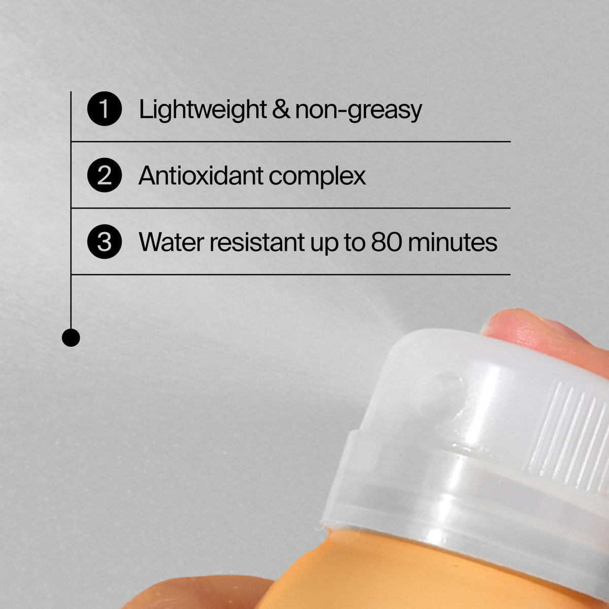 Neutrogena 5 oz bottle held in hand illustrating travel-friendly size