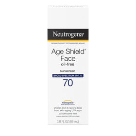 Neutrogena Age Shield lotion texture close-up demonstrating lightweight absorption benefit