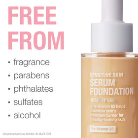 Neutrogena brushed application showing buildable coverage and natural finish benefit
