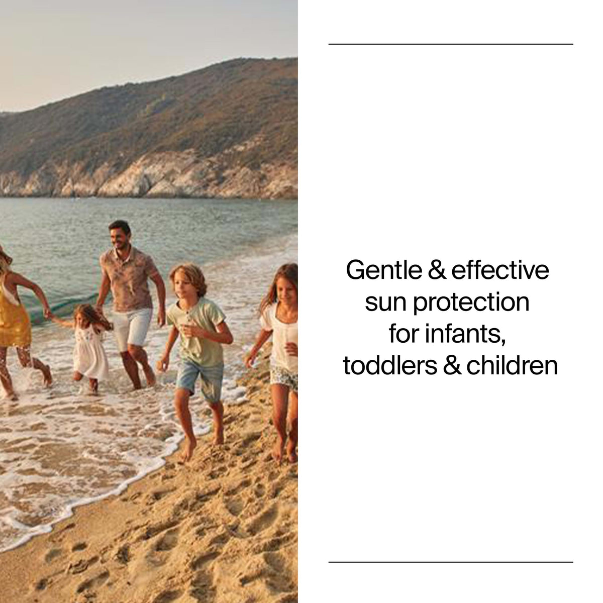 Neutrogena stick applied to child’s cheek for targeted protection