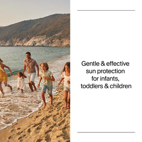 Neutrogena stick applied to child’s cheek for targeted protection