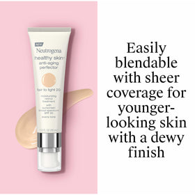 Neutrogena application on fingers demonstrating easy blend and natural finish