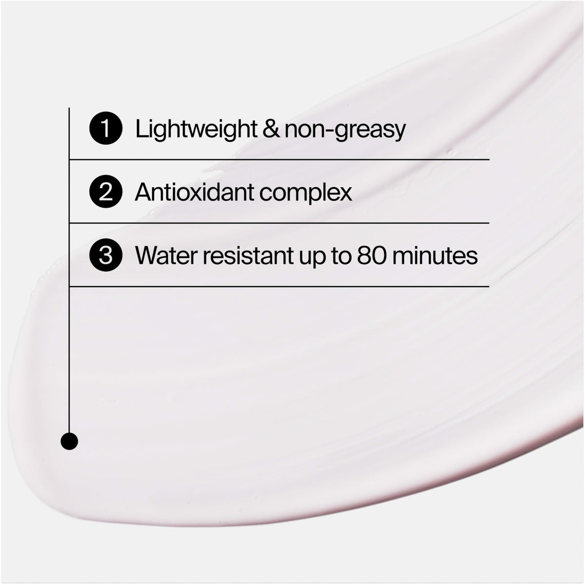 Neutrogena visible application on hand demonstrating no white cast