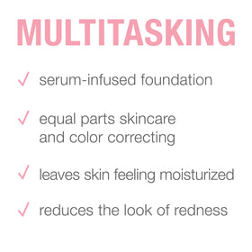 Neutrogena application with sponge creating an airbrushed look