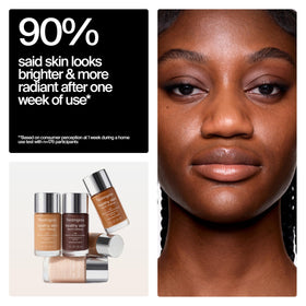 Neutrogena application with blending sponge illustrating smooth coverage