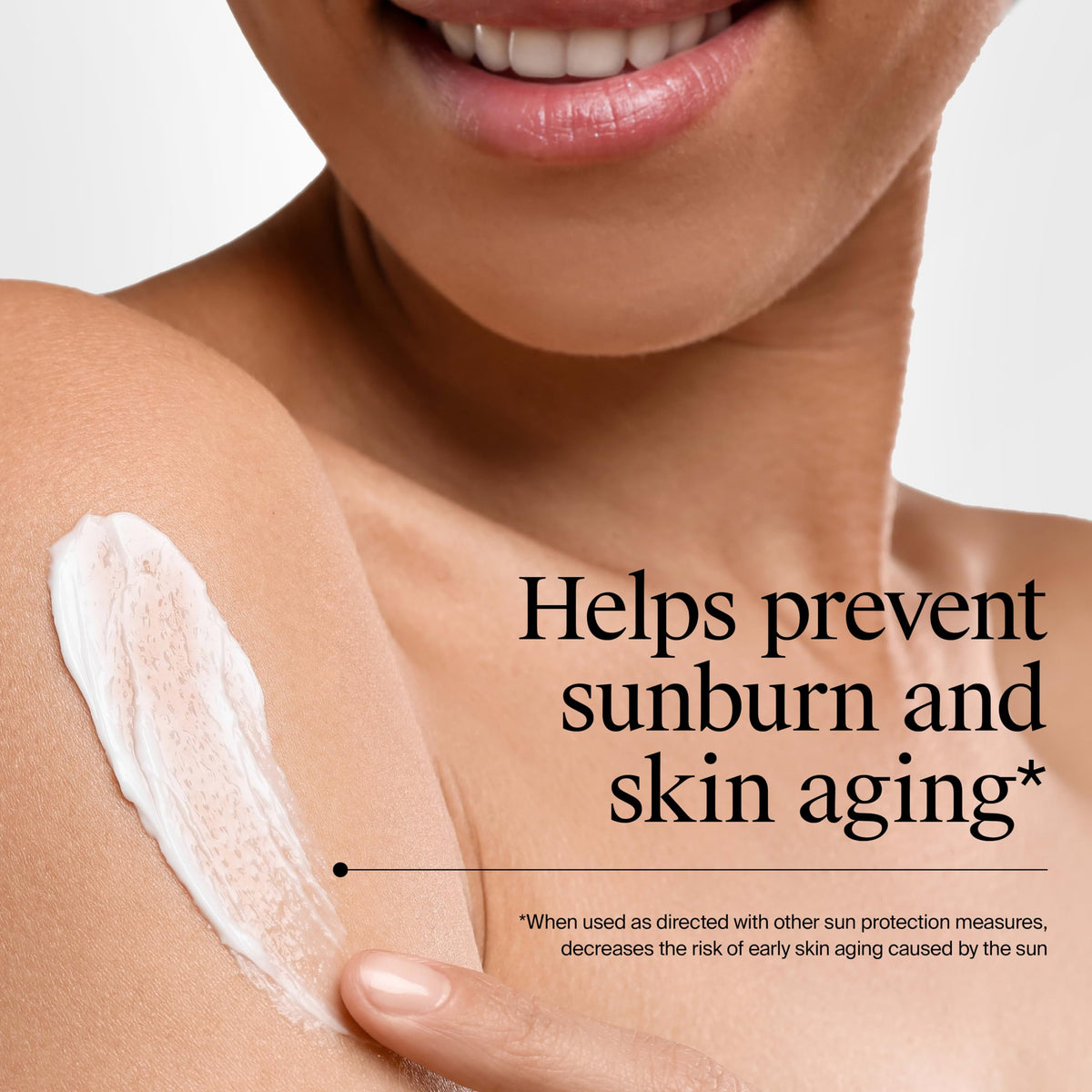 Neutrogena arm application showing even coverage and matte finish
