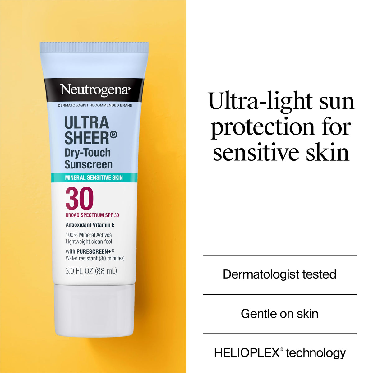 Neutrogena applying sunscreen to face for lightweight protection