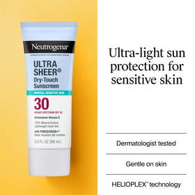 Neutrogena applying sunscreen to face for lightweight protection