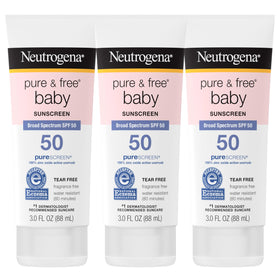 Neutrogena front packaging showing SPF 50 protection and baby-safe features