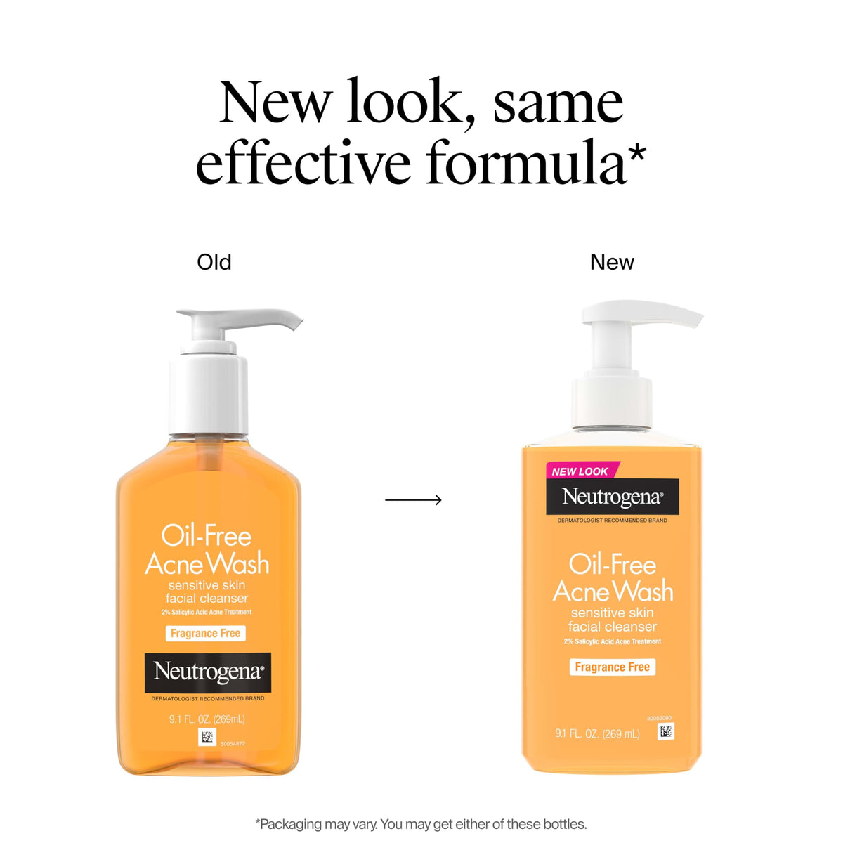 Neutrogena back label detailing ingredients and usage benefits
