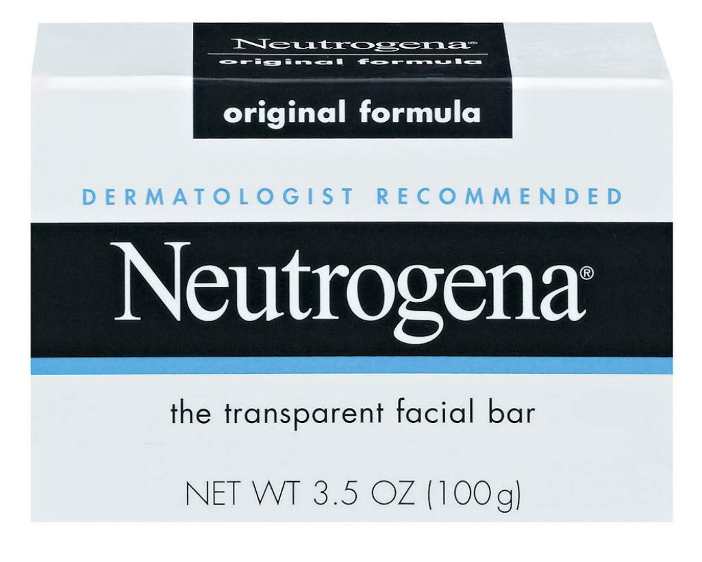 Neutrogena bar placed by sink in bathroom, illustrates travel and daily use