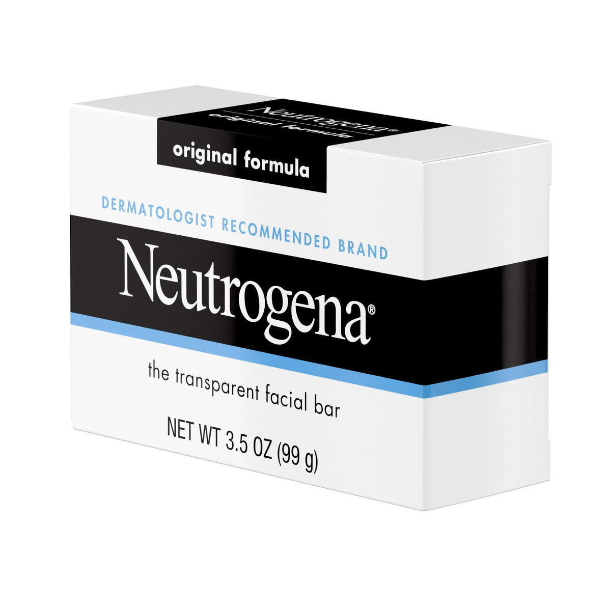 Neutrogena bar next to hand for scale showing travel-friendly size