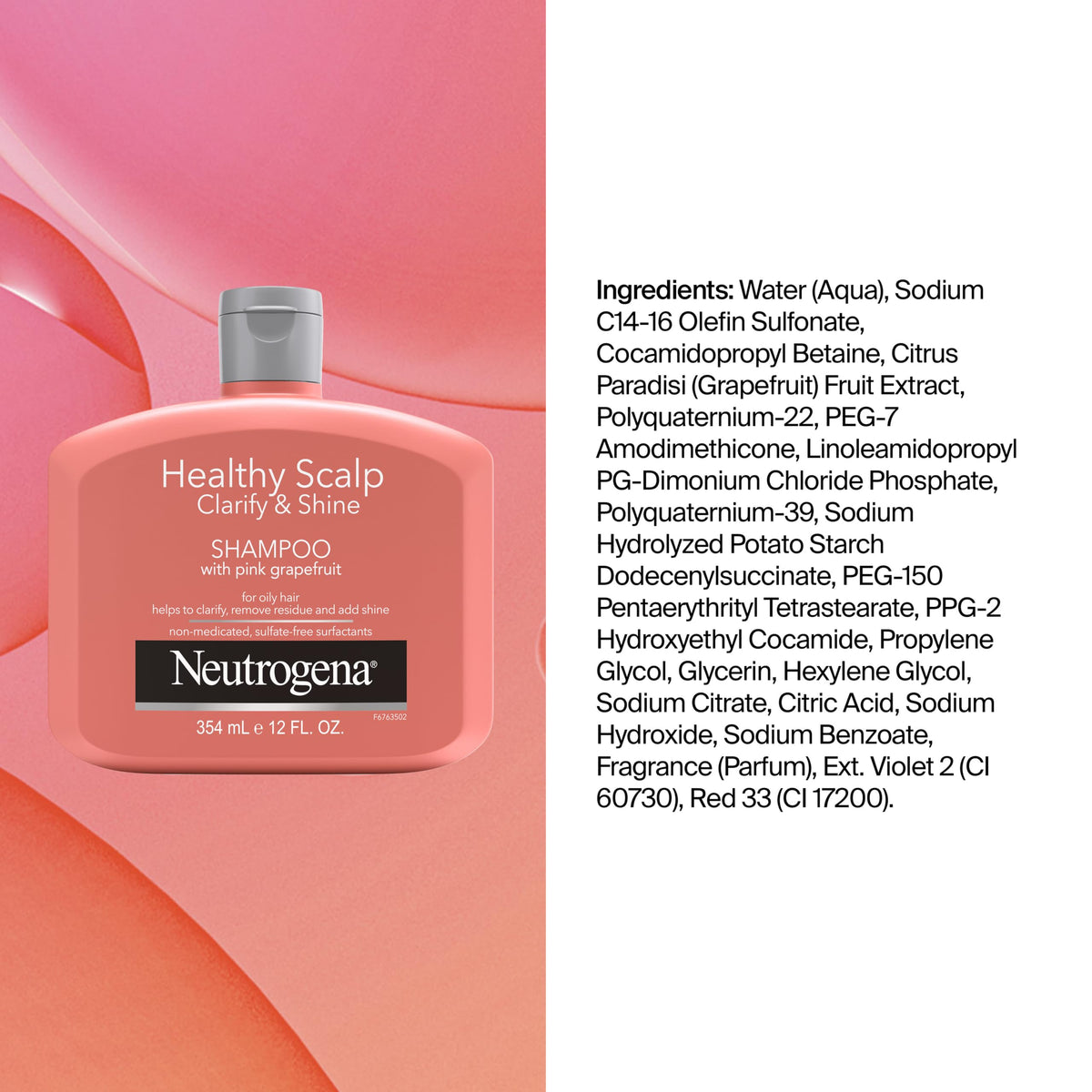 Neutrogena bathroom lifestyle shelf conveying everyday use and refreshed scalp benefit