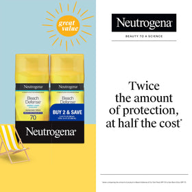 Neutrogena ingredients label close-up highlighting oxybenzone and octinoxate free