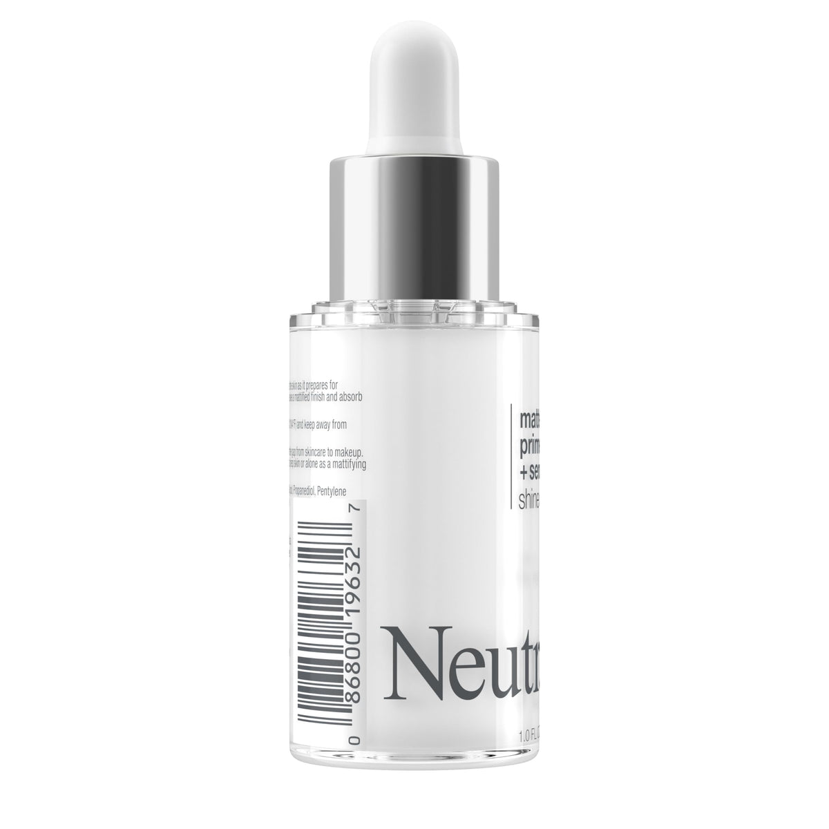 neutrogena split before and after showing mattified skin result