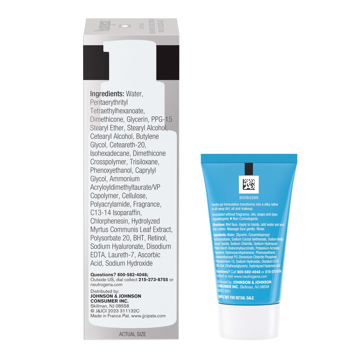 Neutrogena before and after texture collage showing visible smoothing and renewed skin look