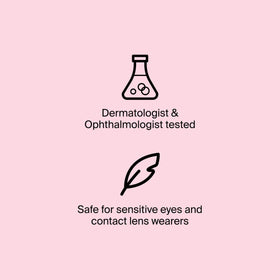 Neutrogena before and after lashes illustrating visible length and improved definition