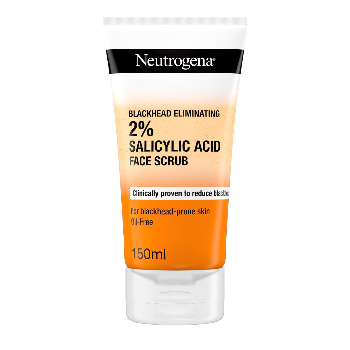Neutrogena front packaging showing tube and brand for clear blackhead-focused cleansing