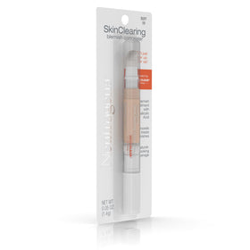 Neutrogena concealer ingredients label close-up showing salicylic acid treatment benefit