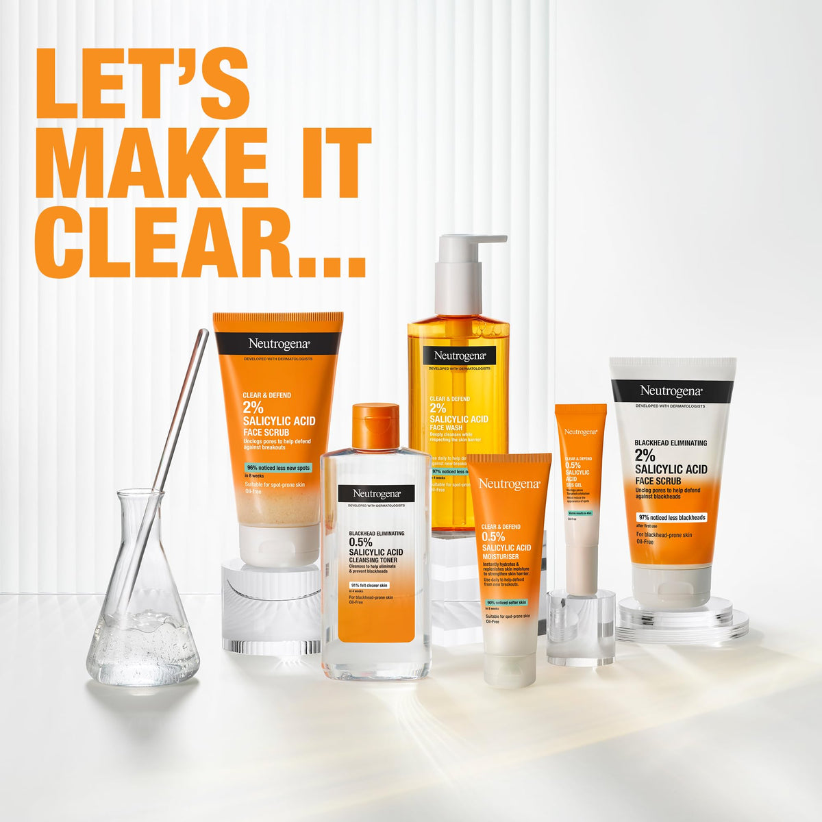 Neutrogena close-up of natural cellulose beads texture delivering gentle exfoliation benefit