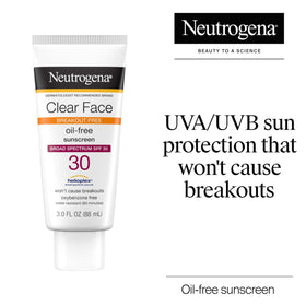 Neutrogena back label ingredient list and usage details for transparency