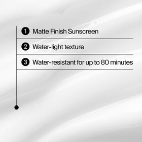 Neutrogena sunscreen dispensed on finger demonstrating easy spreadability