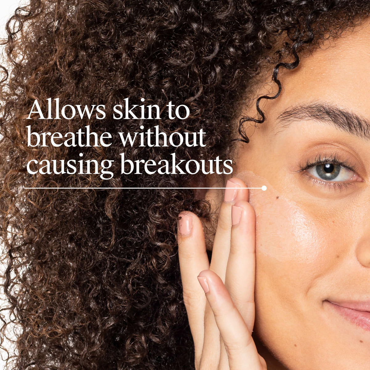 Neutrogena cream texture close-up highlighting lightweight, non-greasy feel