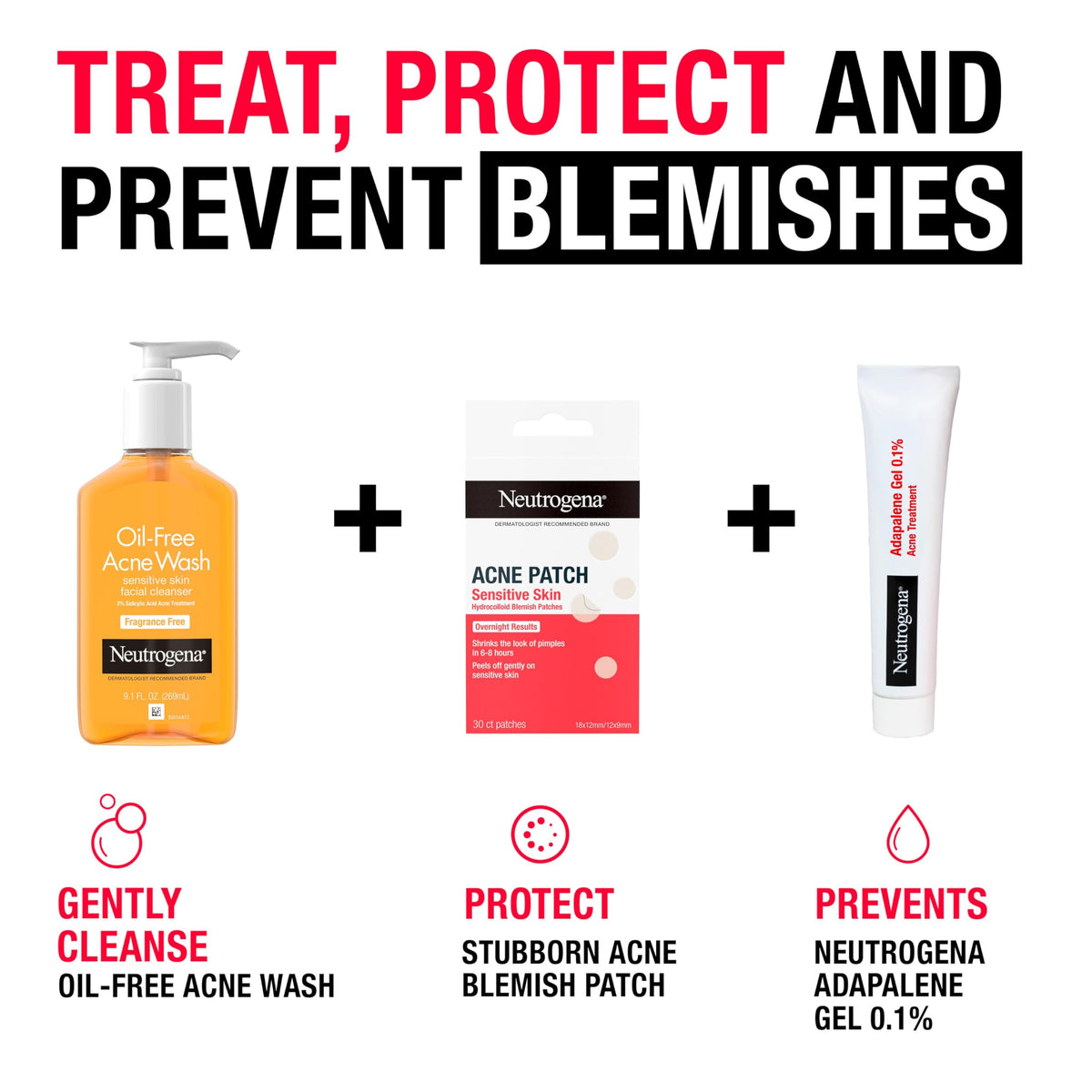Neutrogena clear patches on hand showing discreet coverage and absorbent action