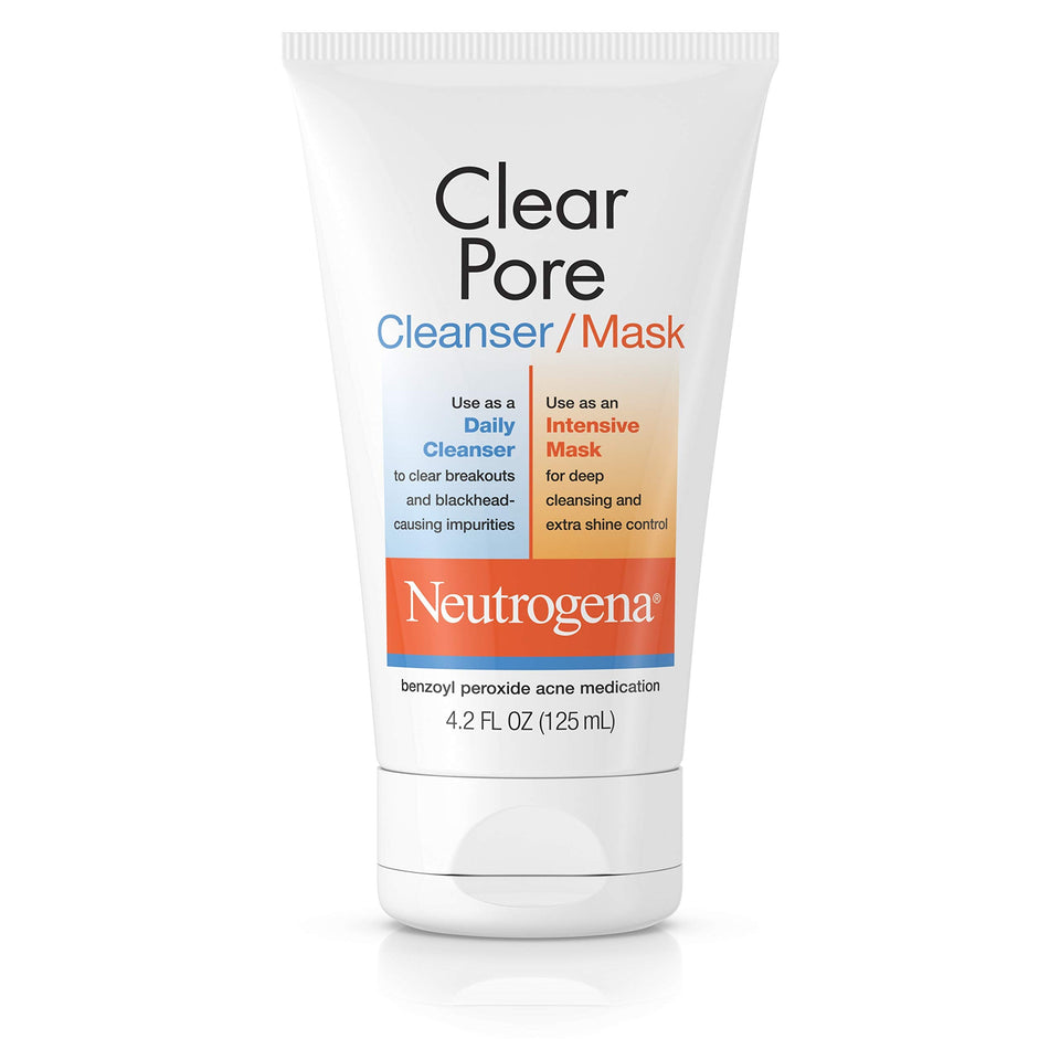Neutrogena jar front view showing clear pore cleanser mask for easy identification
