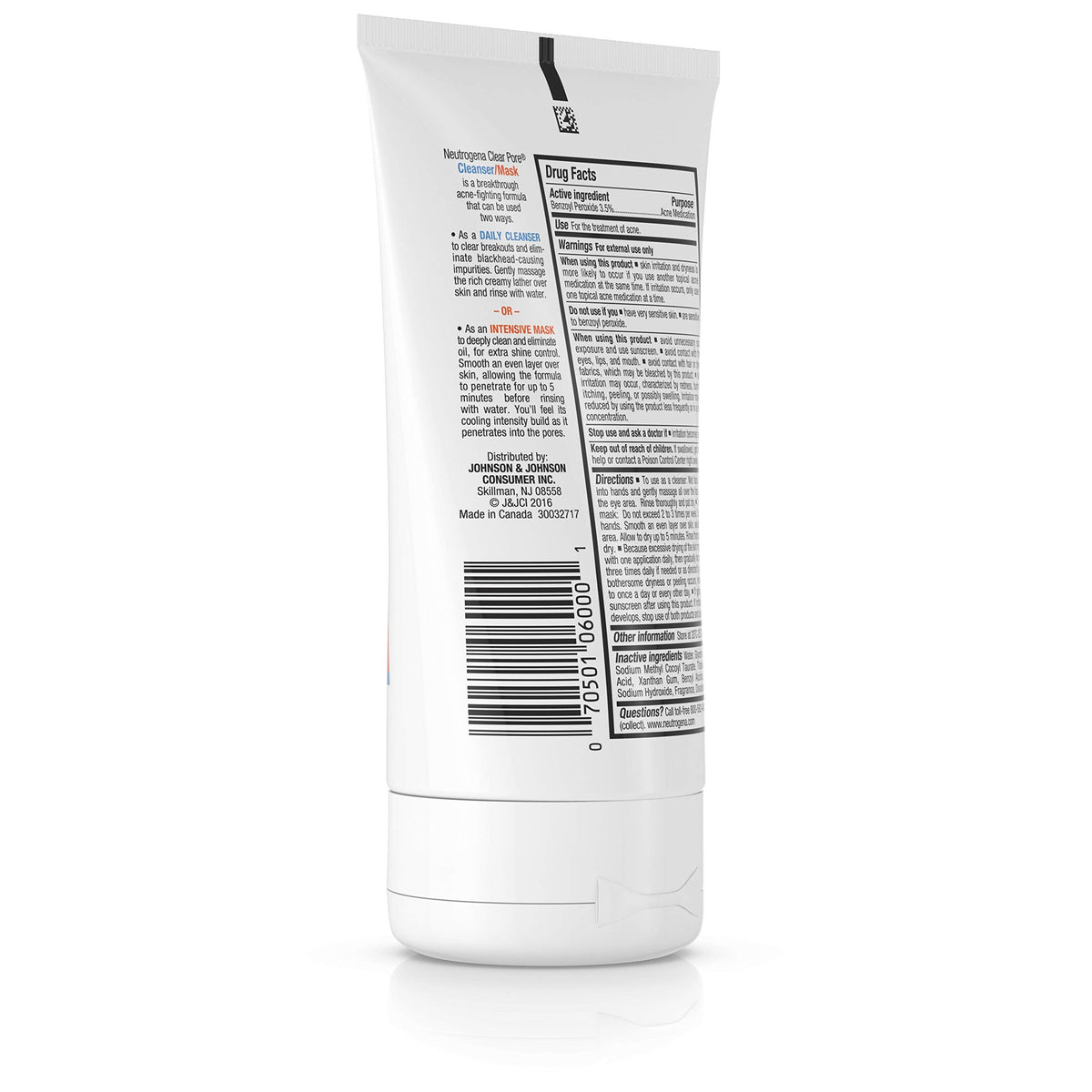 Neutrogena open jar revealing contents to show consistency and ease of rinsing