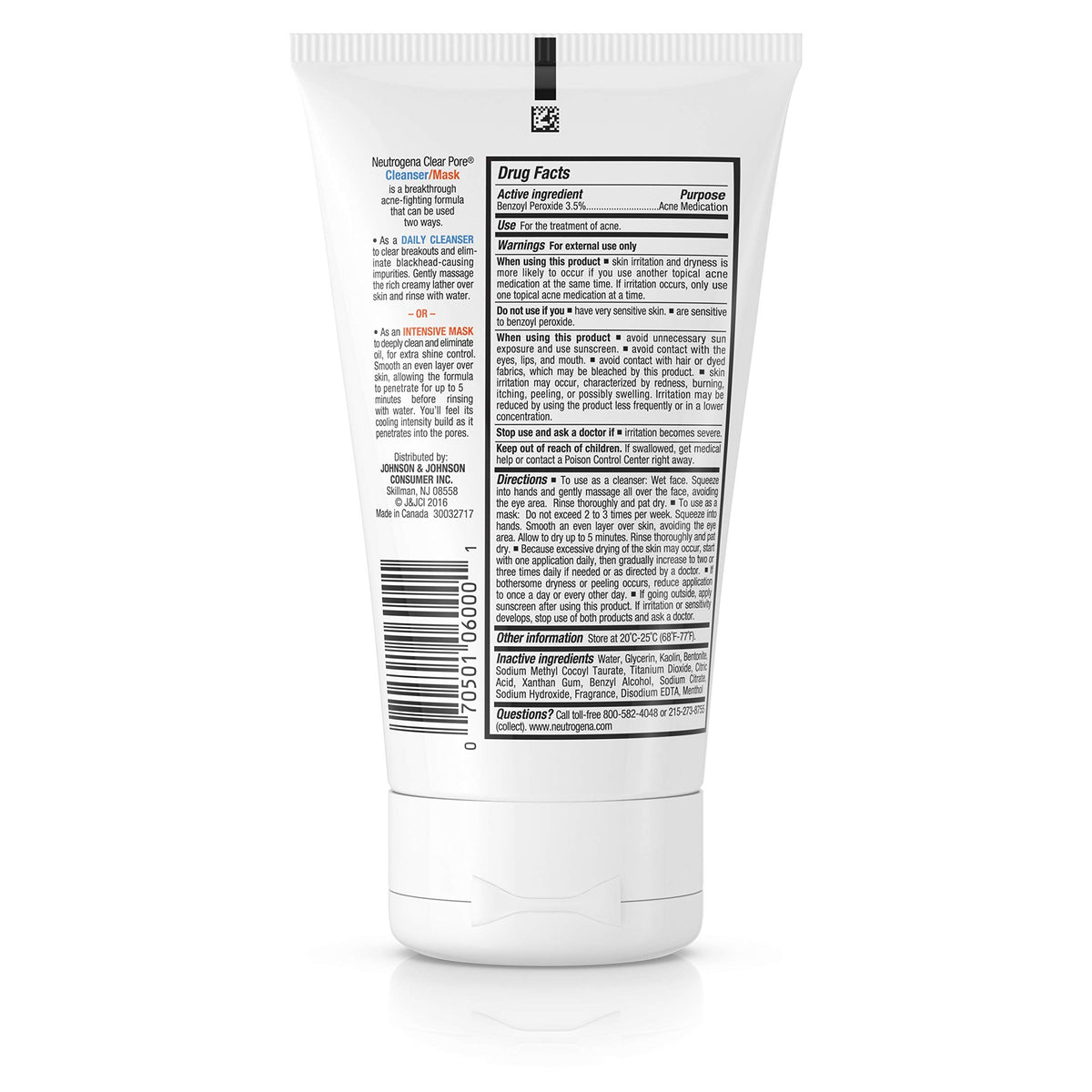 Neutrogena close-up of gel-cream texture showing exfoliating particles and smooth finish
