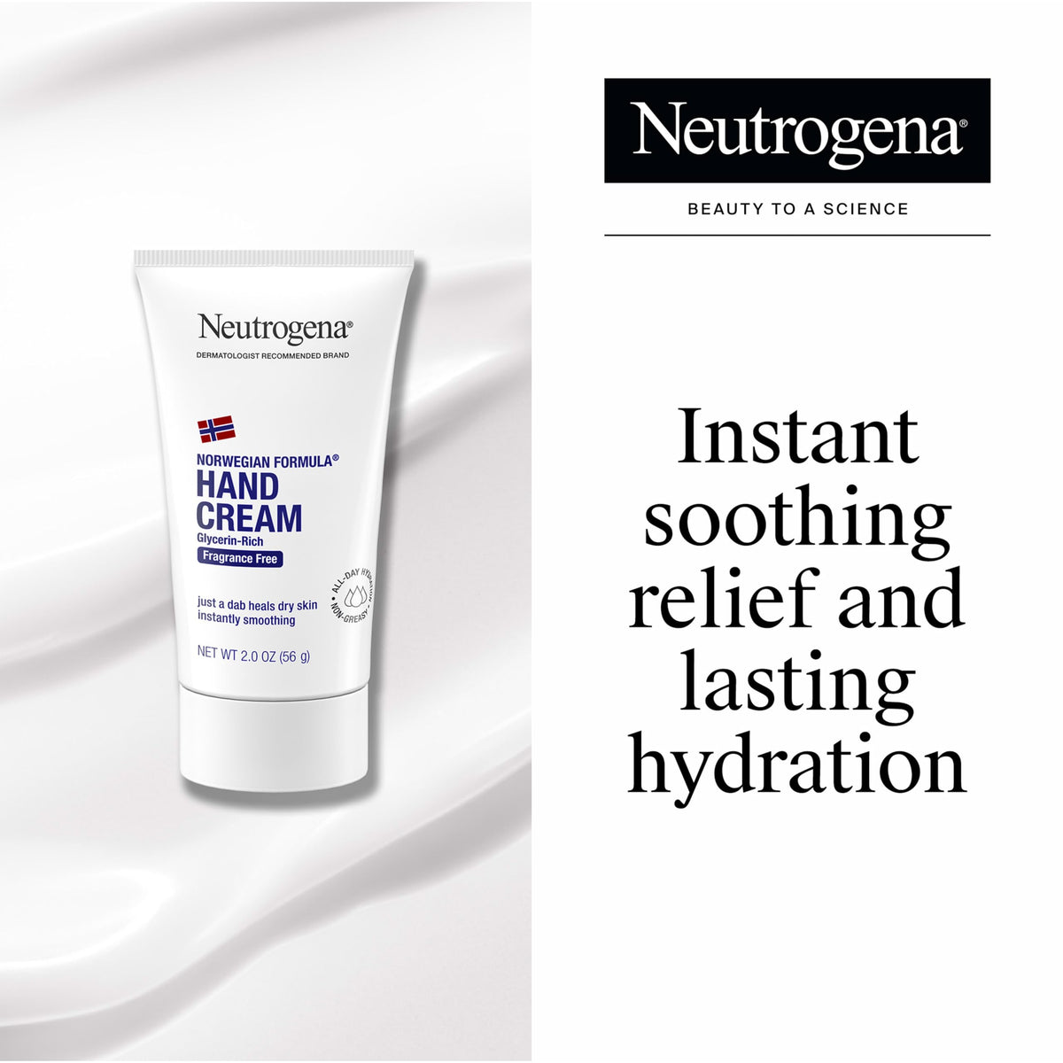 Neutrogena close-up of lotion texture highlighting glycerin hydration
