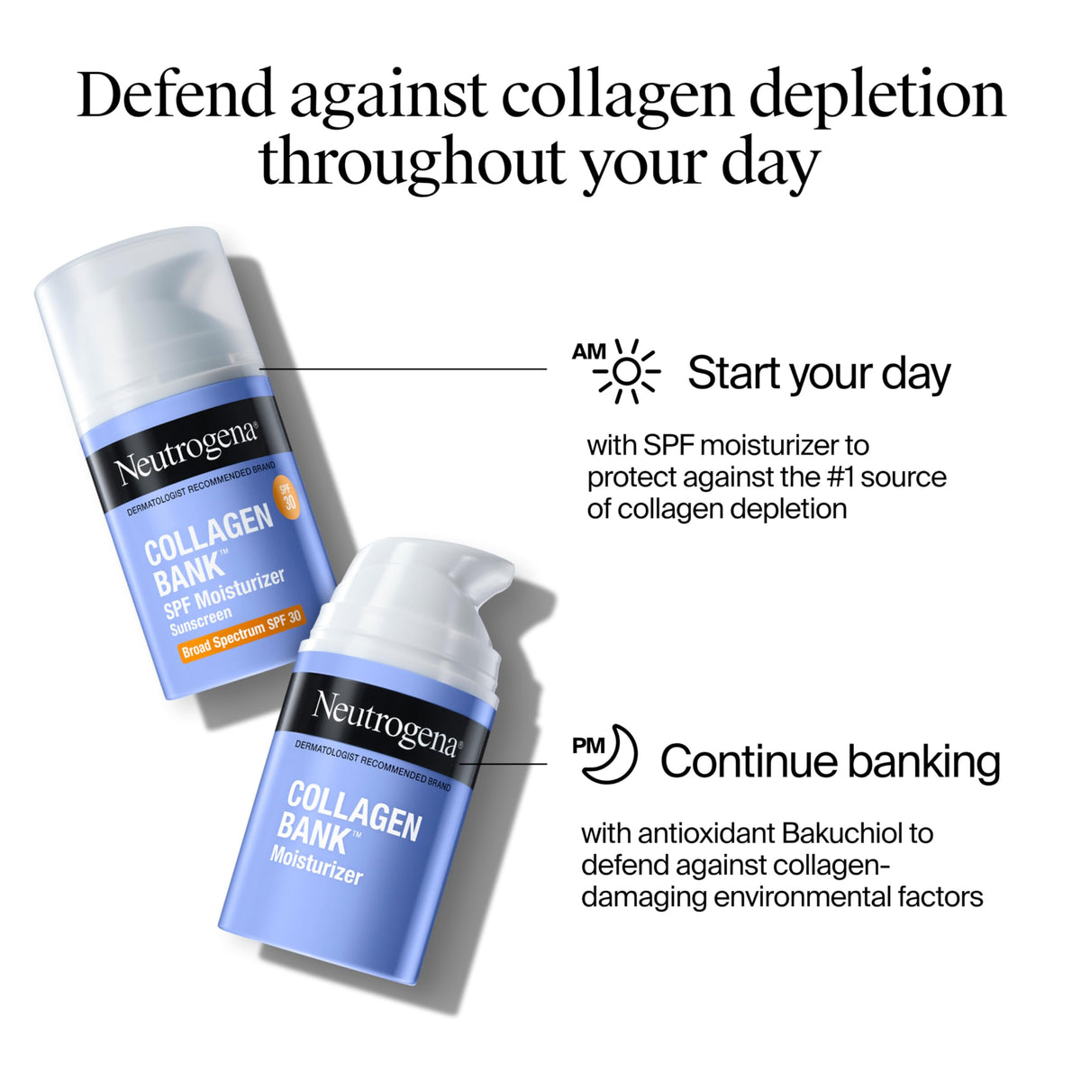 Neutrogena 2.7 oz bottle next to a coin for size comparison and longer use benefit