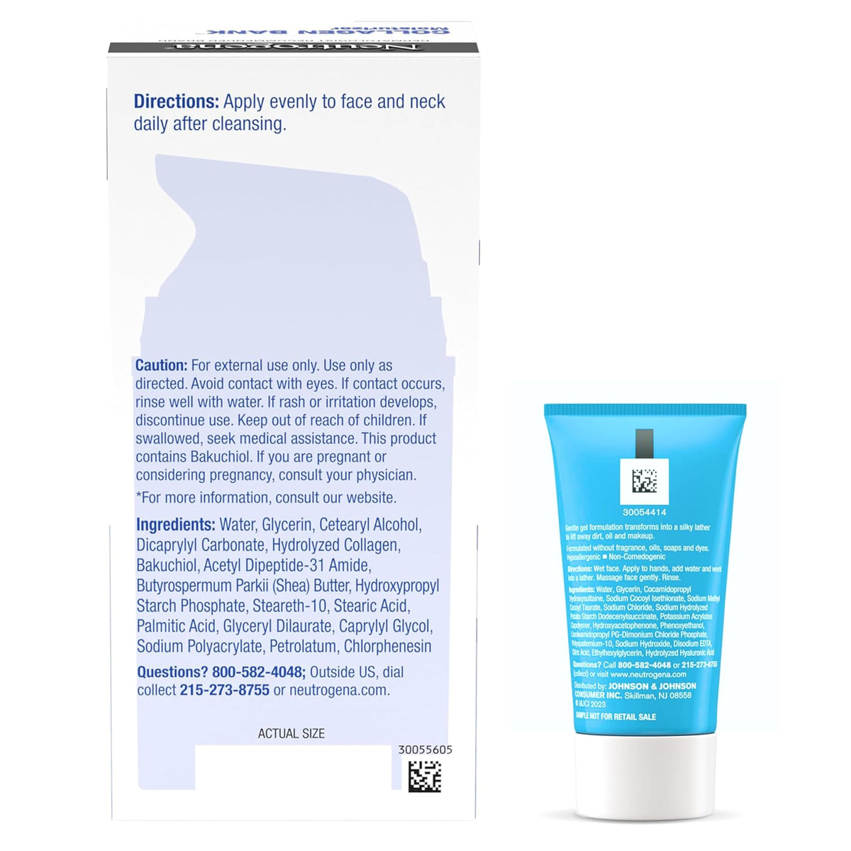 Neutrogena clinical study graphic summarizing improved radiance and plumper look