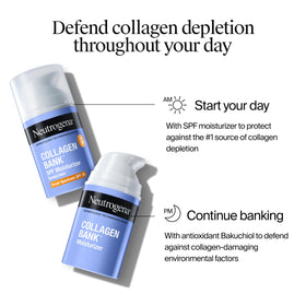 Neutrogena SPF 30 badge emphasizing sun protection to safeguard collagen benefit