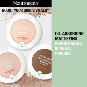 Neutrogena compact opened with applicator visible for quick matte touchups
