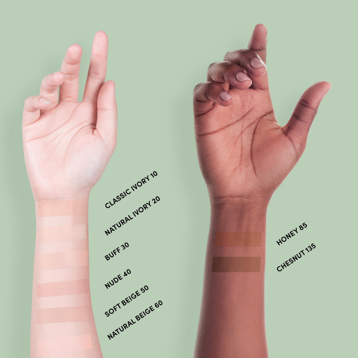 Neutrogena swatch of Honey 85 on arm displaying natural warm coverage benefit