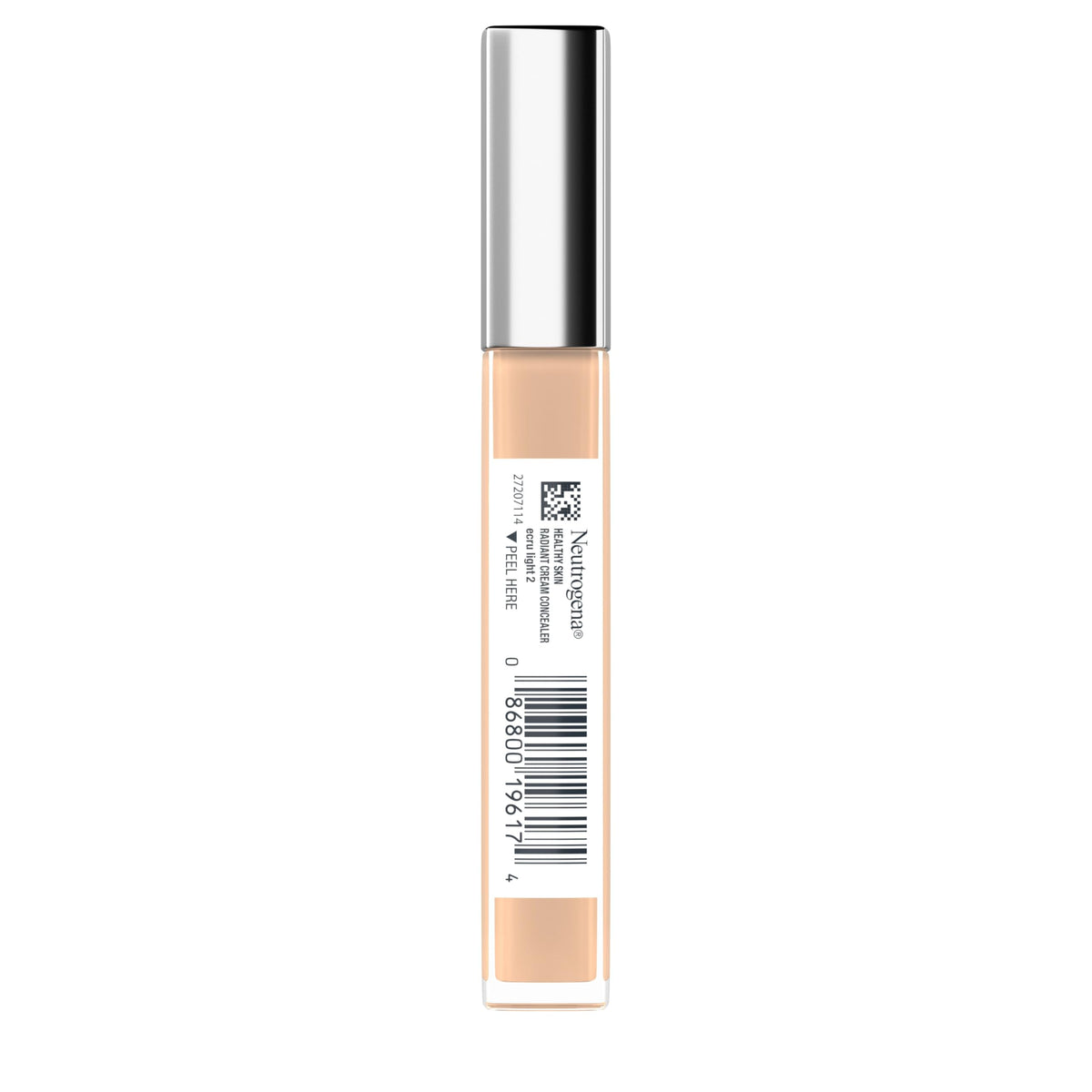 Neutrogena concealer held in hand to show 0.24 oz travel-friendly size