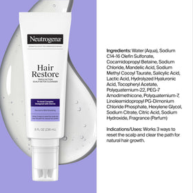 Neutrogena bottle staged in bathroom showing simple weekly routine and easy use benefit