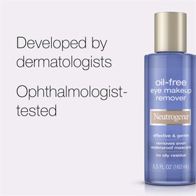 Neutrogena dual-phase bottle shaken and mixed to dissolve waterproof makeup effectively