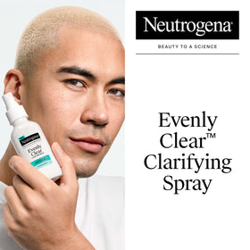 Neutrogena close-up spray nozzle highlighting easy mist and precision application benefit