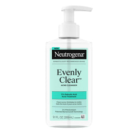 Neutrogena front bottle showing product name and size, clear acne treatment benefits