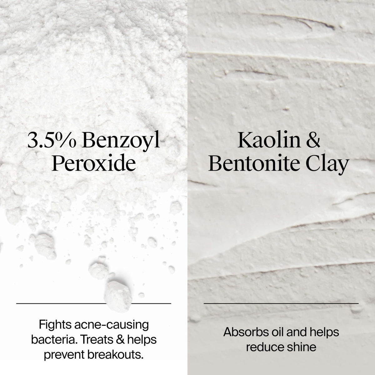 Neutrogena bentonite and kaolin clay powders highlighting purifying ingredients
